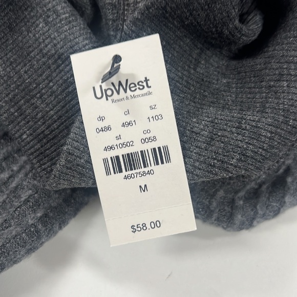 UpWest Cozy Up Thermal Mockneck UpWest gray NWT UW2 - Picture 5 of 6